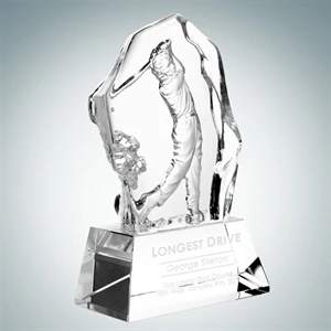 Molten Glass Male Golfer Action Golf Tournament Award