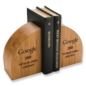 Solid Bamboo Bookends