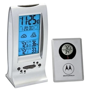 Atomic Weather Station Clock With Indoor/outdoor Thermometer And Hygrometer