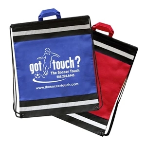Titan - Non-woven Reflective Drawstring Backpack, 80 Gsm Polypropylene