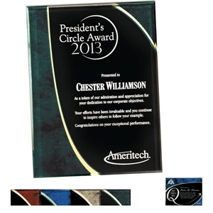 Halley Collection - 9'' X 12'' - Plaque Award. Exclusive Design. Exclusive Shimmering Effect Colors