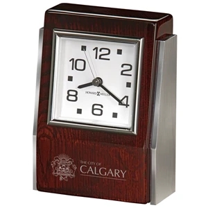 Haddington - Rosewood Hall Finished Rectangular Tabletop Clock With Beveled Face
