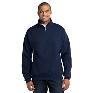 Jerzees (r) - S- X L - Heathers - 1/4 Zip Cadet Collar Sweat Shirt. 8 Oz. 50/50 Cotton/poly Nublend (r) Fleece