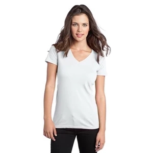 District (r) - X S- X L White - Junior Concert V-neck Tee That Rocks With Comfortable Softness
