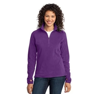 Port Authority (r) - 3 X L - Ladies Microfleece 1/2 Zip Pullover Jacket With Gently Contoured Silhouette