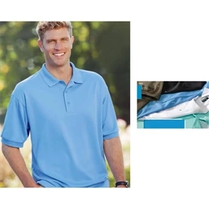 Perfect Cast (tm) - 2 X L - Men's Two Toned Pique Polyester Polo Shirt With Rib Trim At The Collar And Cuffs