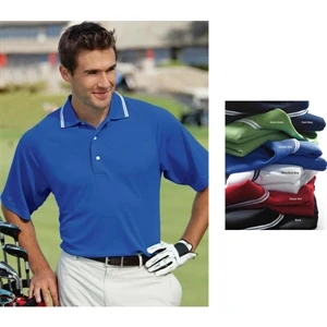 2 X L - Men's Tipped Collar Polo Shirt With 3-button Placket And Pearl Buttons