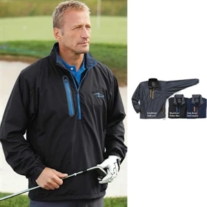 Free Swing (tm) - 2 X L - Men's Quarter-zip Windshirt With Mesh Lining And Zippered Waist Pockets