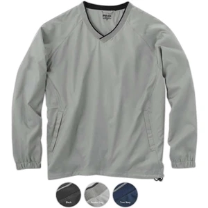 Mulligan - S- X L - Men's Windshirt With Mesh Lining And Rib V-neck With Contrast Tipping