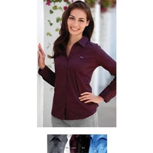 Classics - X S- X L - Ladies' Perfect Stretch Poplin Shirt With Wrinkle-resistant Finish