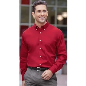 Classics - S- X L - Men's Long Sleeve Easy Care Woven Twill Shirt With Left Chest Pocket