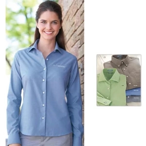 Classics - 2 X L - Ladies' Broadcloth Shirt With Pearl Buttons And Wrinkle-resistant Finish