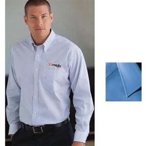 Freedom (r) - Men's Executive Pinpoint Oxford Shirt With Button-down Collar And 33" Sleeve Length