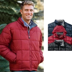 S- X L - Poly-filled Quilted Jacket With Elastic Cuffs And Adjustable Drawstring Hem