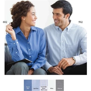 S- X L - Men's Easy-care Pinpoint Oxford Shirt With 2-button Adjustable Cuffs