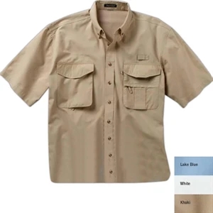 S- X L - Short Sleeve Upf30+ Guide Shirt With Comfortable Button-down Collar