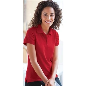 S- X L - Ladies' Easy Care Moisture Wicking Polo Shirt With Side Vent Hem