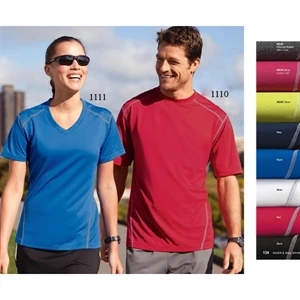 Sport (tm) - 2 X L - Men's Contrast Stitch Crewneck Tee Shirt With Coolmatrix (tm) Technology