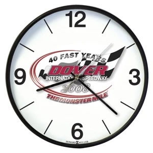 Office Mate - Wall Clock With Black Injected Molded Case With Flat Glass Crystal