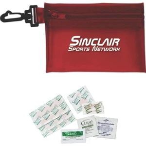 Med 1 - Basic First Aid Kit In Convenient Carry Pouch With Clip Attachment