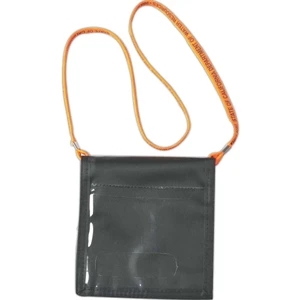Blank, Credential Wallet With Five Pockets, One With Zip Closure With Lanyard
