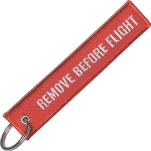 2 Sided Embroidery - Heavy Weight Fully Surged Flight Crew Tag, 5" X 1"