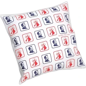 Pillowcase In Polyester Cotton With A Tuck Flap, 12" X 12" Overall 1 Side Print