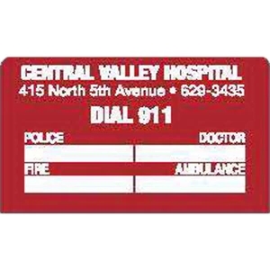 Peel-n-stick (r) - Printed - Emergency - A Calendar Is The Single Most Powerful Promotional Item On The Market