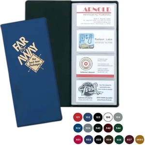 Business Card Case With Easily Store Up To 96 Cards In Frosty, Viewable Pockets