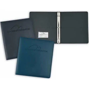 Stratton - 1" - Padded Ring Binder. Inside Front And Back Pockets For Additional Document Storage