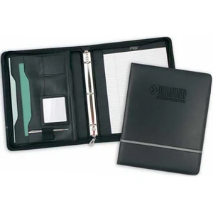 Chartwell - Vinyl Zippered Combination Desk Folder And Three-ring Binder