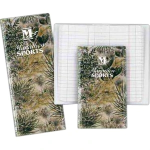 8 5/16" X 3 3/8" - Tally Book With Camouflage Pattern From Southwest Texas