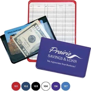 Atm Booklet With A Clear Pocket On Back, 32 Page Booklet, 4 1/4" X 2 11/16"
