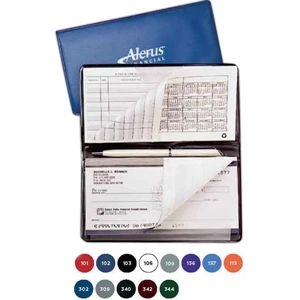 Checkbook Cover With Frosty Flap For Check Register And Duplicate Checks