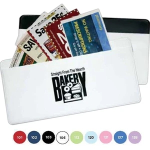 Fridge Mate (tm) - Magnetic Coupon Holder With Full Length Magnet Across The Top Back