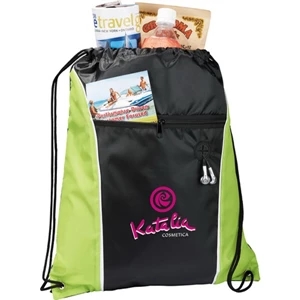 The Funnel Cinch - Drawstring Cinch Backpack With Zippered Front Pocket
