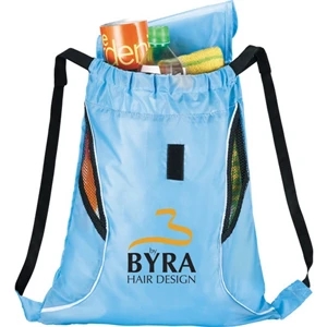 The Bumblebee Cinch - Drawstring Cinch Backpack With Zippered Front Pocket