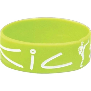 The Big Boy - Silicone Rubber Color Filled Wristband, 180 Design, 1" Wide