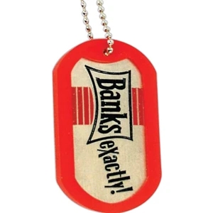 Two Sides - Etched Aluminum With Soft Enamel Dog Tag With 24" Ball Chain