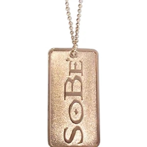 Two Sides - Die Struck Iron With Soft Enamel Dog Tag With 24" Ball Chain