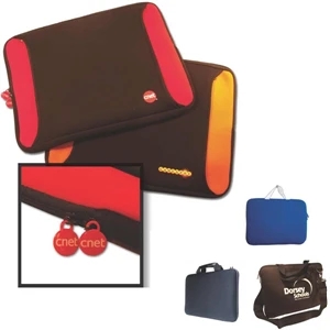 10.5" X 7.5" X 1.3" - Neoprene Laptop Sleeve With Front Pocket With 3 Front Pockets