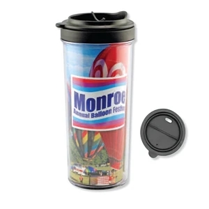 2 Working Days - Full Color Insert Travel Tumbler With Twist Lock Lid, 16 Oz