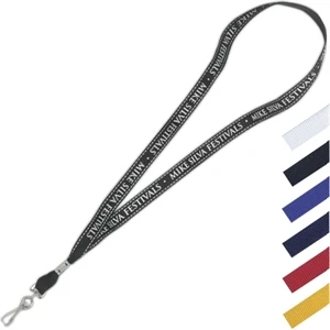 One Ply Cotton With Reflective Lines Woven In Lanyard, 5/8" X 34" To 35"