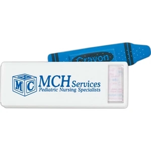 Bio/ad (tm) Crayon Bandage (tm) - Bandage Dispenser Includes 4 Assorted Color Latex Free Plastic Bandages