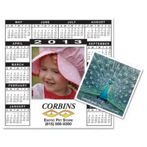Magnet 20 Mil - Calendar Rectangle. Digital Four Color Process Print; Size 6 X 6"