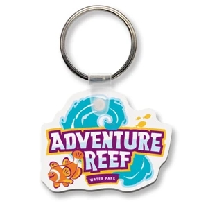 Sof-color (tm) Economy - Key Tag - Custom Shape - Full Color. Digital 4-color Process Print