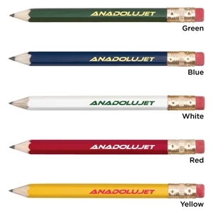 Sale 5-7 Day Production - Hex Wooden Golf Pencil With An Eraser; Arrives Already Sharpened; Made In The Usa