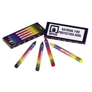 Catalog 5-7 Day Production - 4 Pack Of Brightly Colored Non Toxic Crayons In A Box