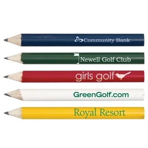 Catalog 5-7 Day Production - Round Wooden Golf Pencil Without An Eraser; Arrives Already Sharpened; Made In Usa