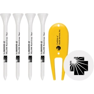 Catalog 5-7 Day Production - Package Of Four 3 1/4" Tees, One Ball Marker And One Divot Tool